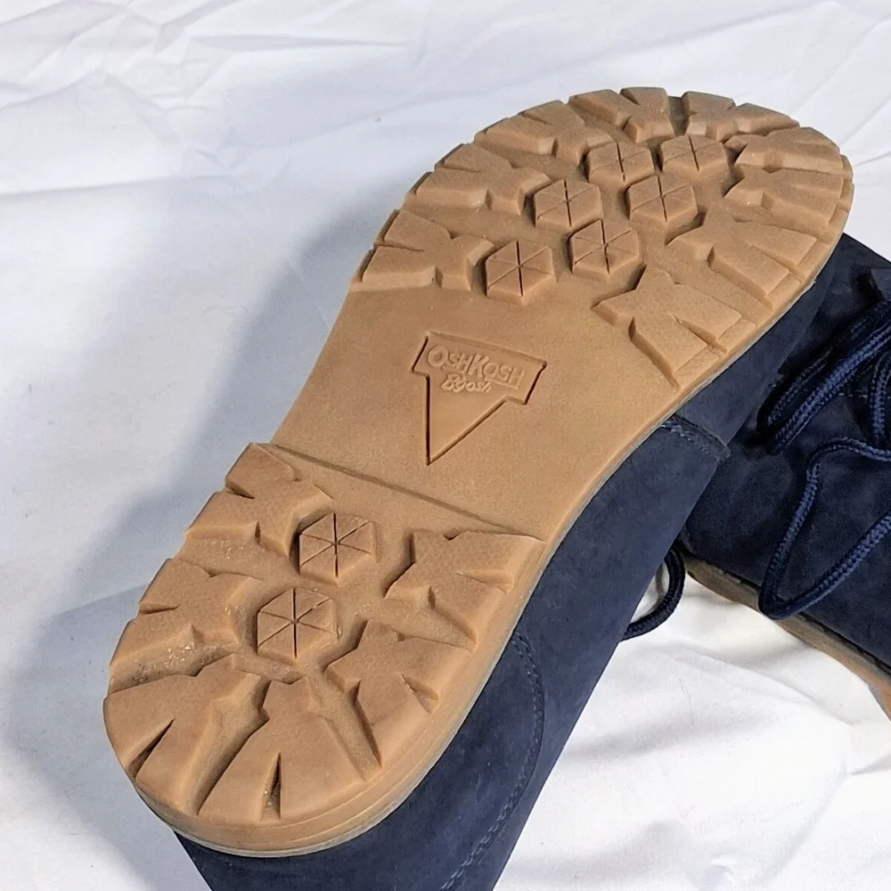 Oshkosh B'gosh Kid's Size 3 Gunther Unique Blue Tie Boots Shoes